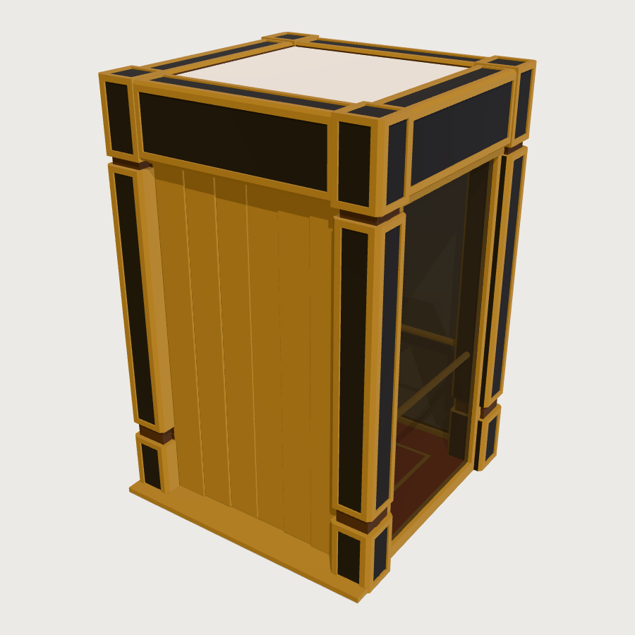 Lift Car Cab low-poly 3D model