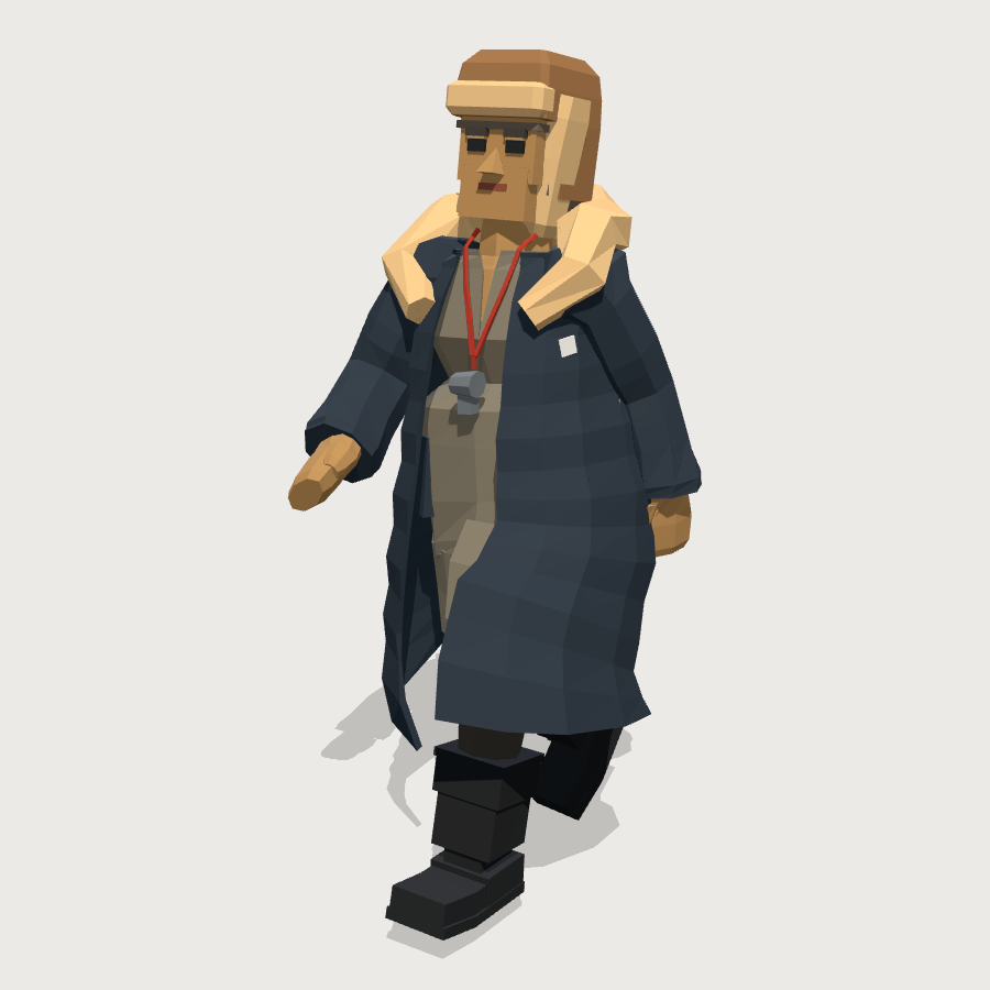 Lift Operator low-poly 3D model