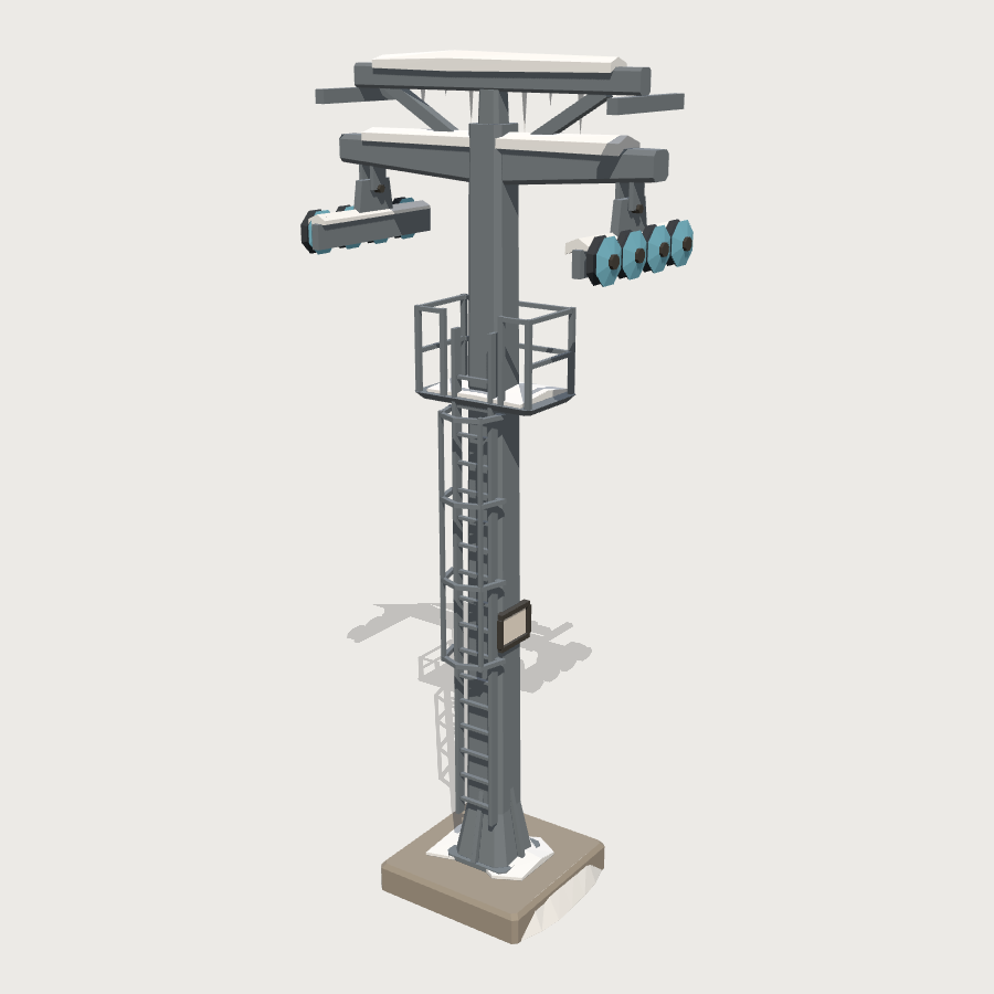 Lift Pylon low-poly 3D model