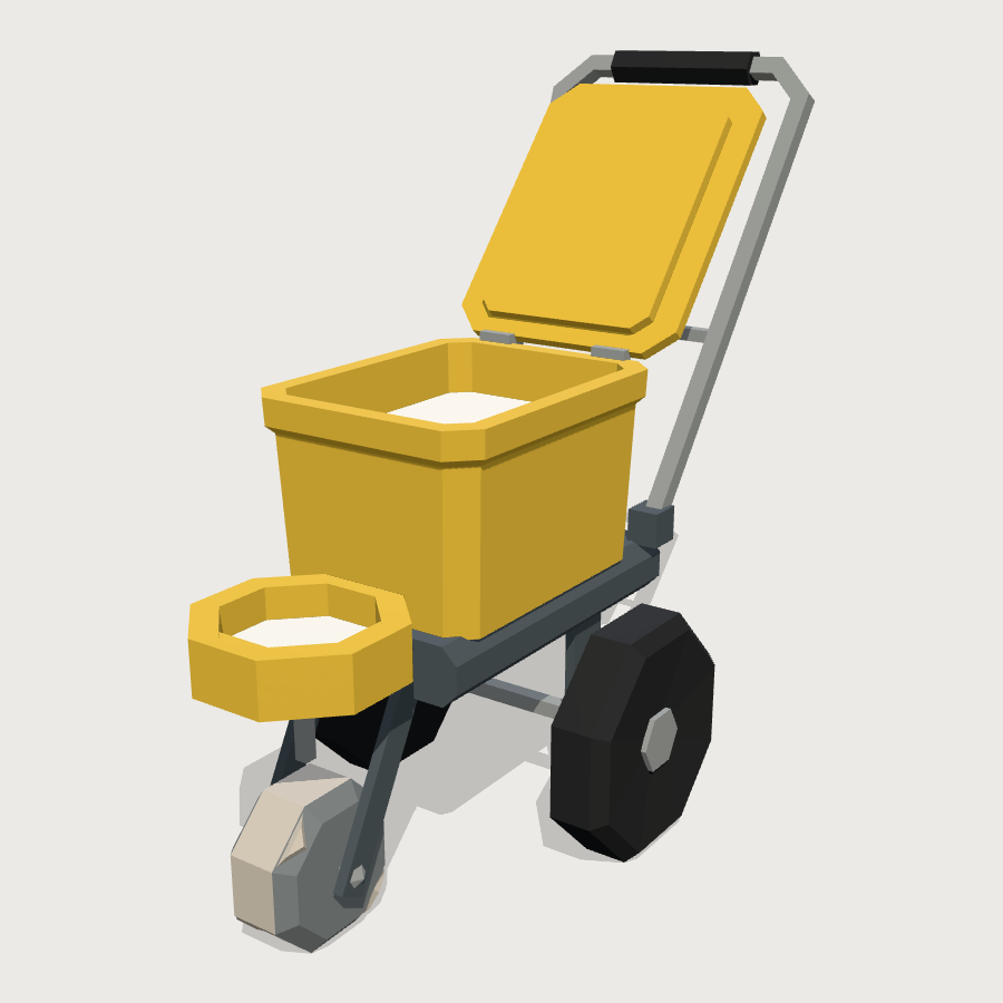 Line Marking Cart low-poly 3D model
