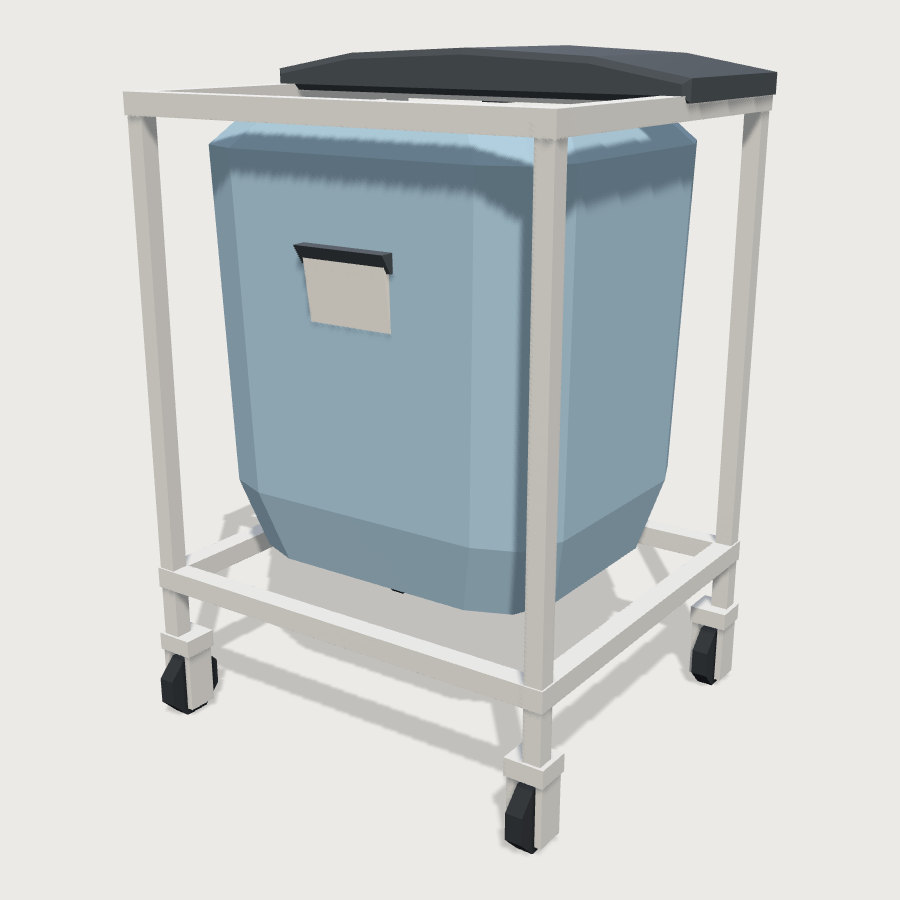 Linen Trolley low-poly 3D model