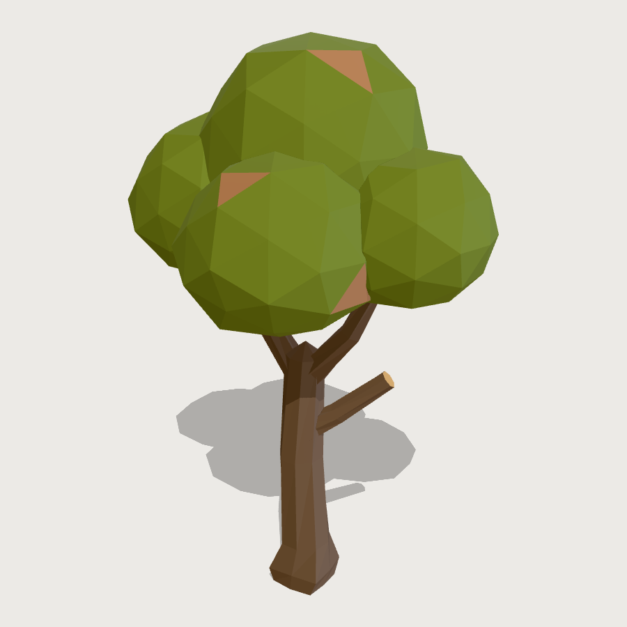 Lineside Tree low-poly 3D model