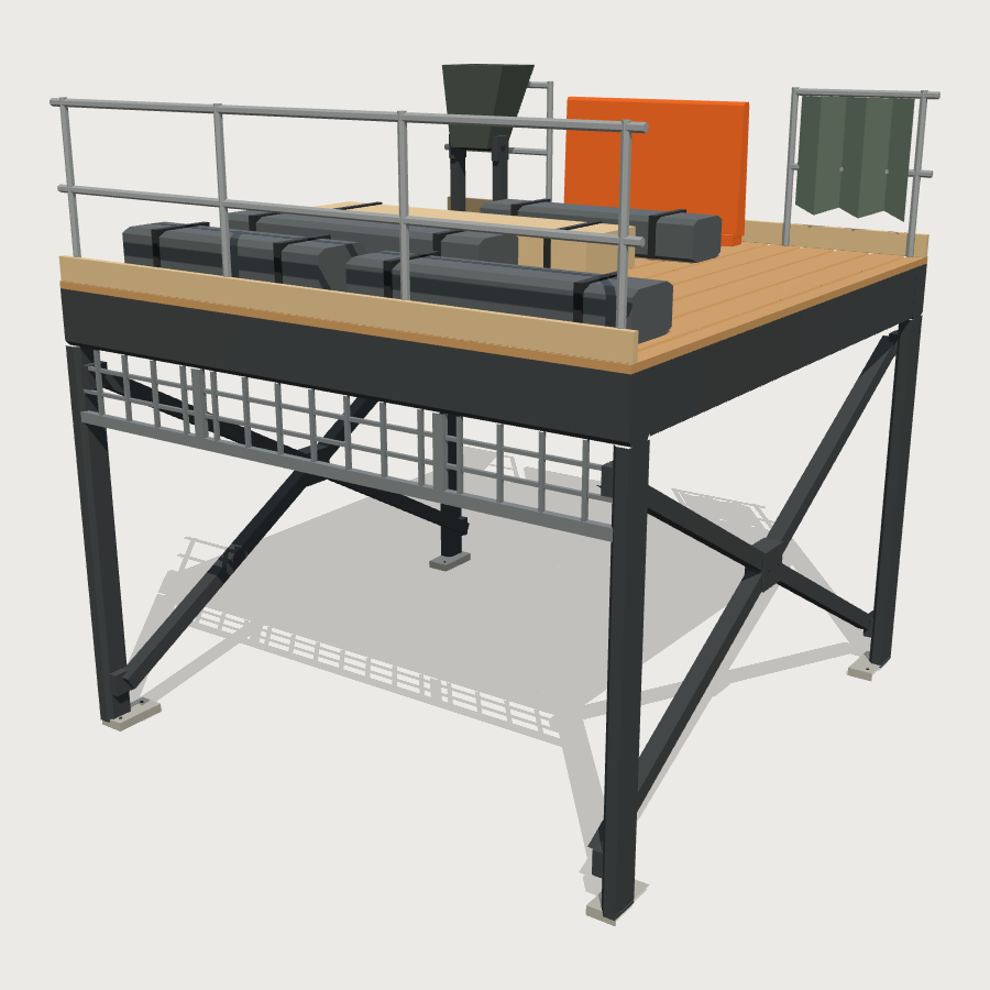 Loading Gantry low-poly 3D model
