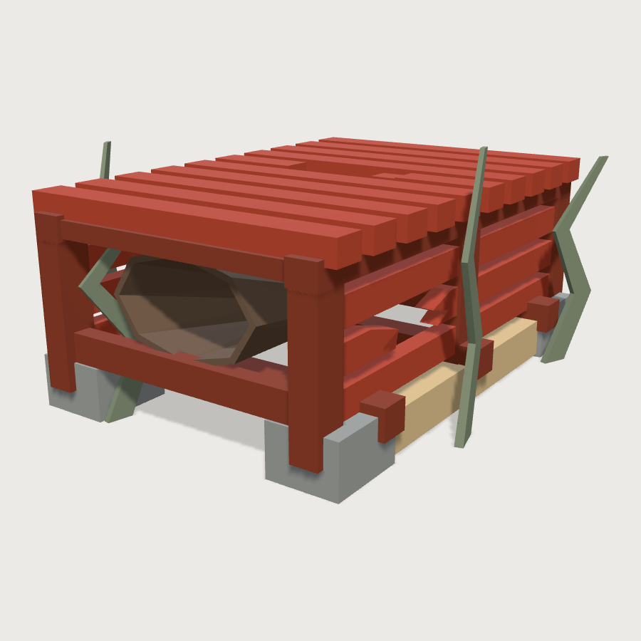 Lobster Trap low-poly 3D model