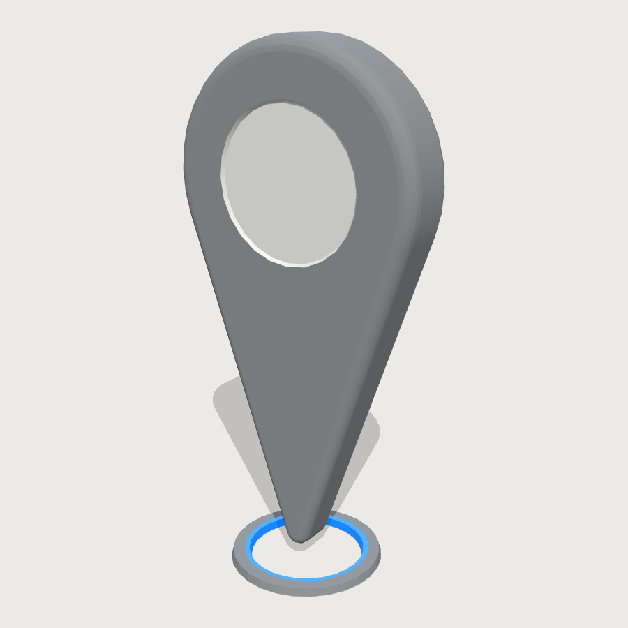 Location Pin low-poly 3D model