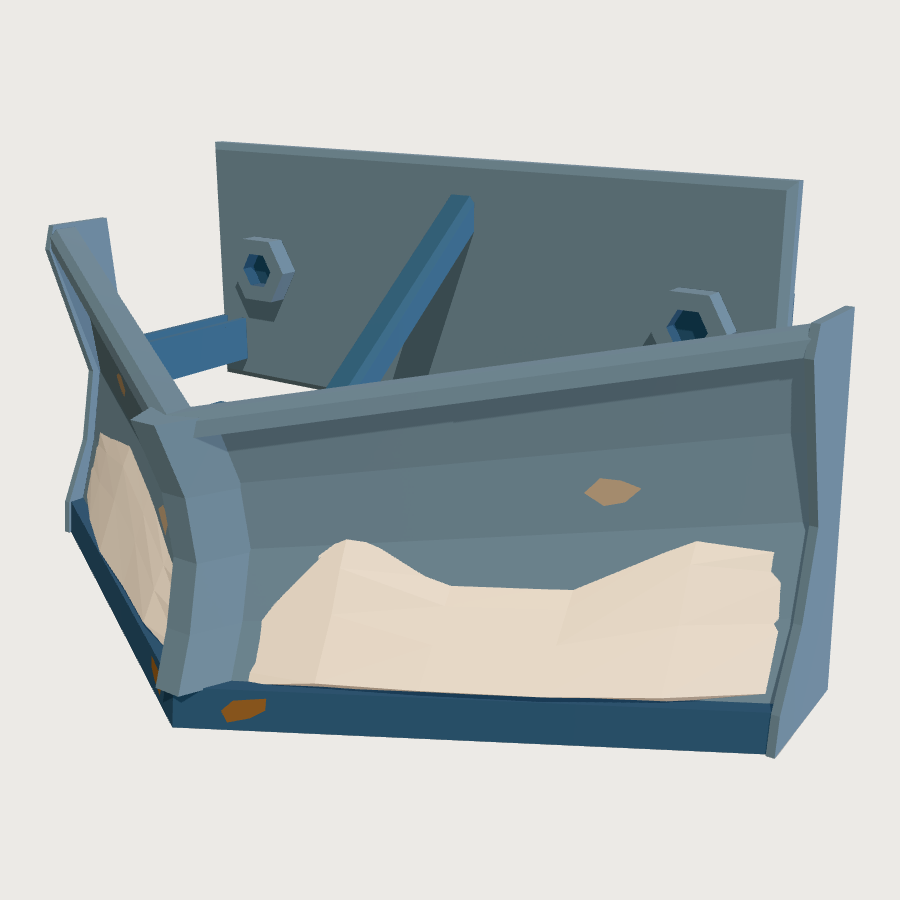 Loco Snowplough low-poly 3D model