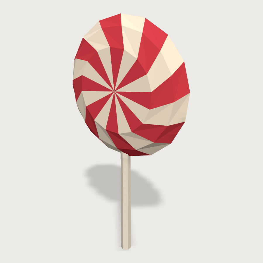 Lollipop low-poly 3D model