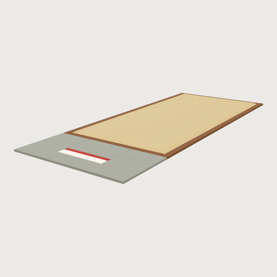 Long Jump Pit low-poly 3D model