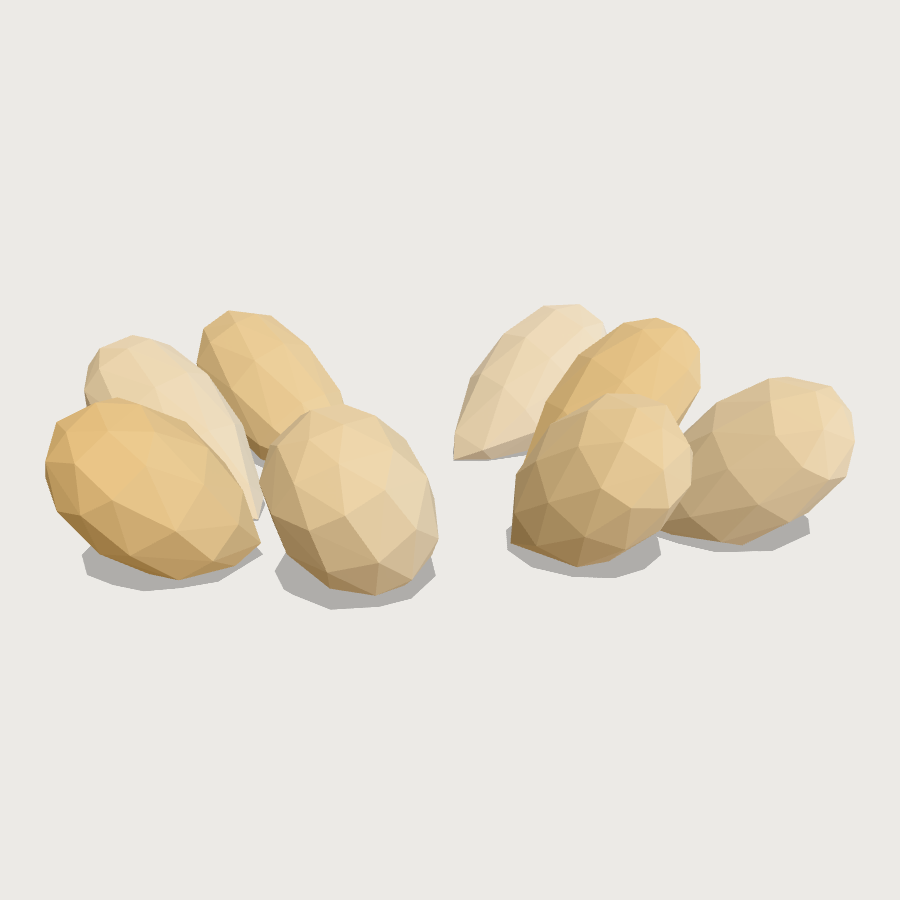 Loose Egg Clutch low-poly 3D model