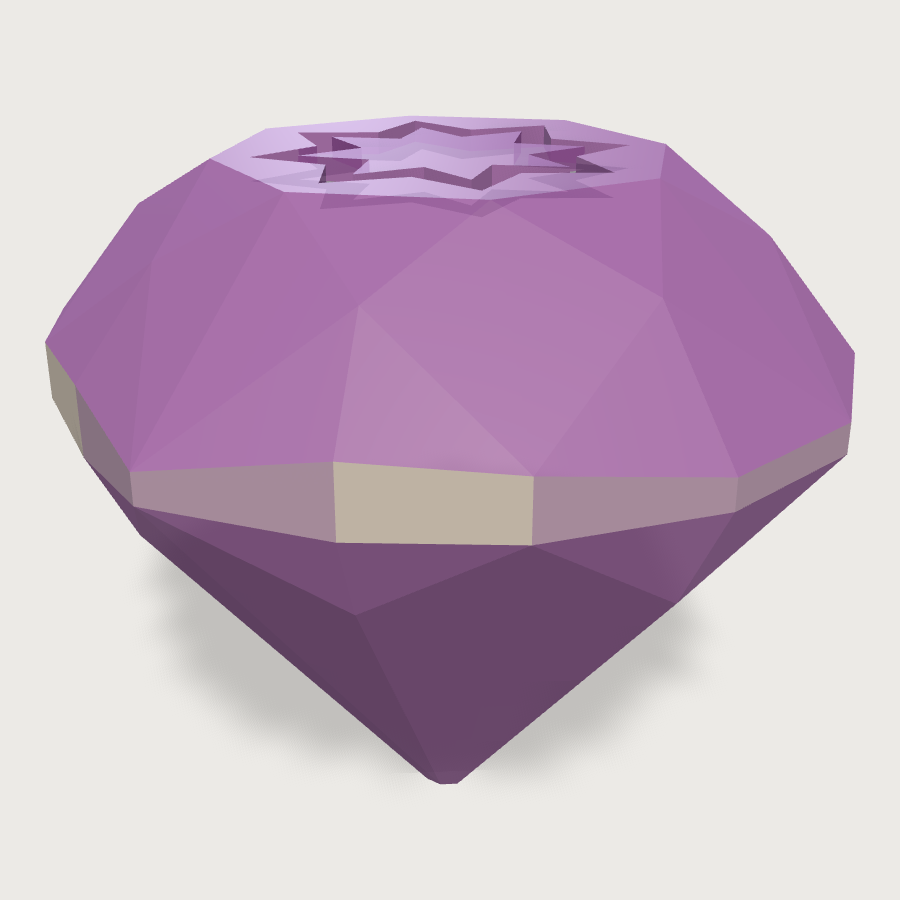 Loose Faceted Gem low-poly 3D model