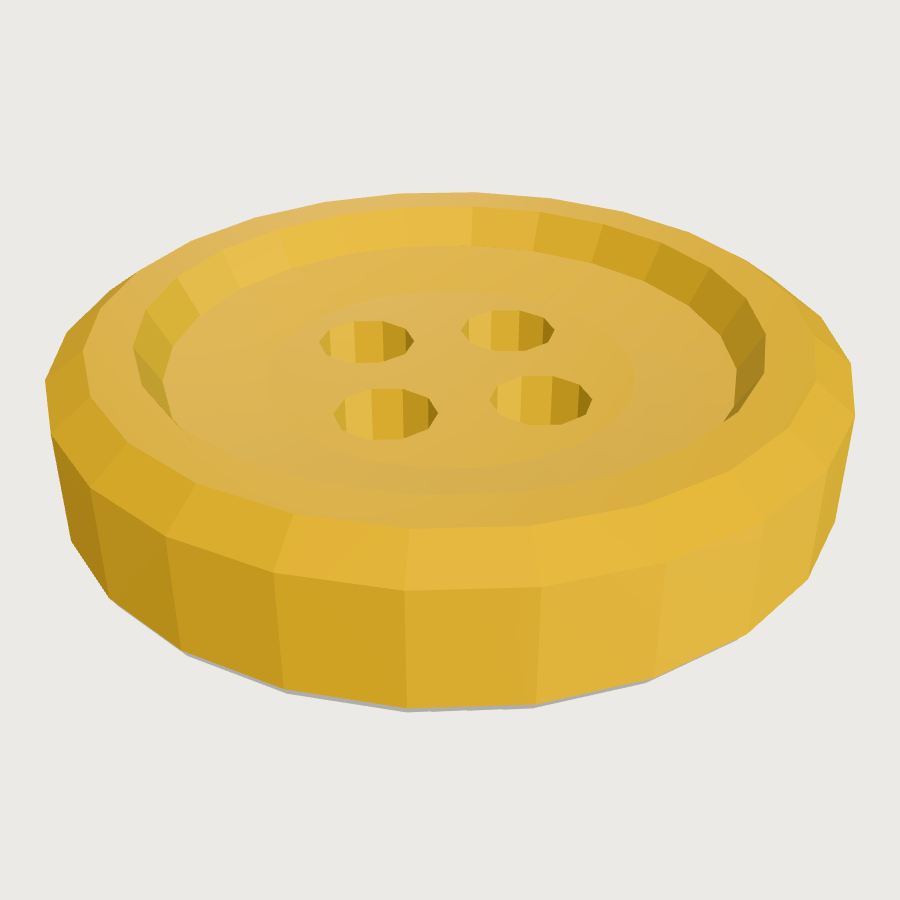 Lost Button low-poly 3D model