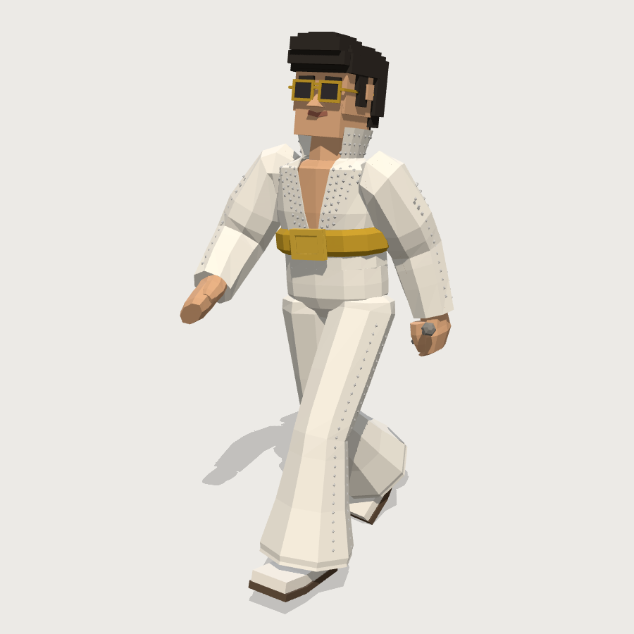 Lounge Crooner low-poly 3D model