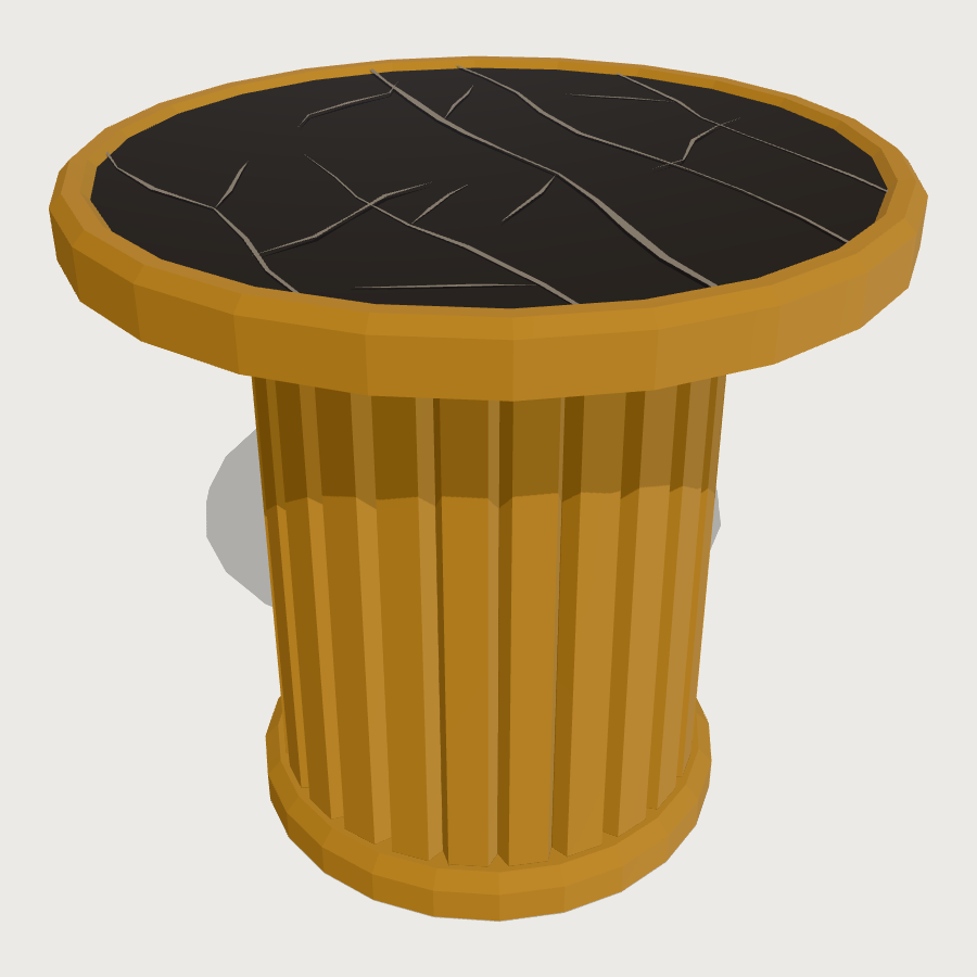 Lounge Drum Table low-poly 3D model