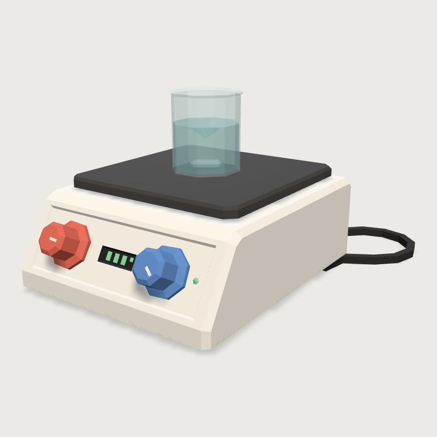 Magnetic Stirrer Hotplate low-poly 3D model
