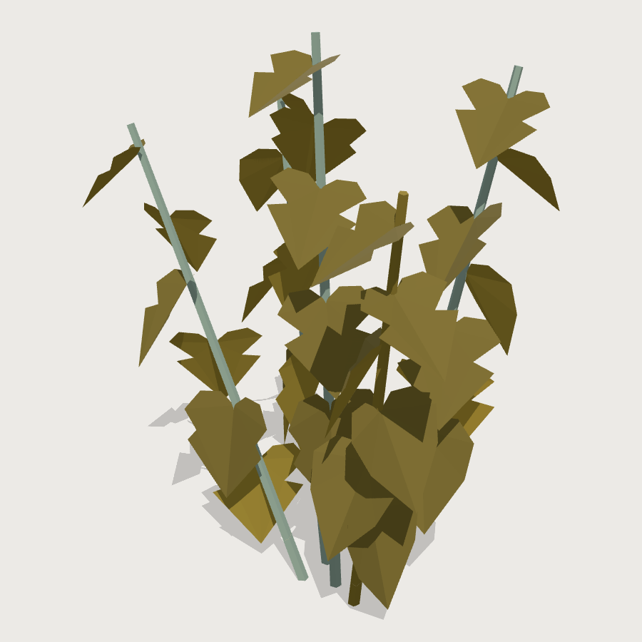 Mahute Shrub low-poly 3D model