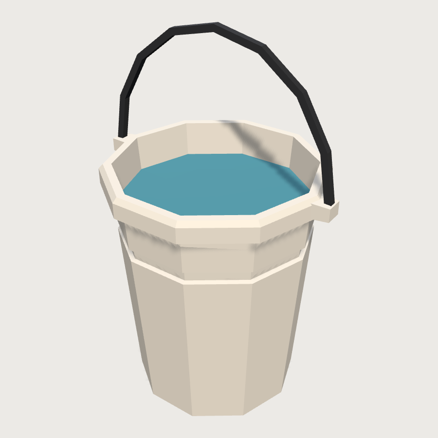 Maintenance Bucket low-poly 3D model
