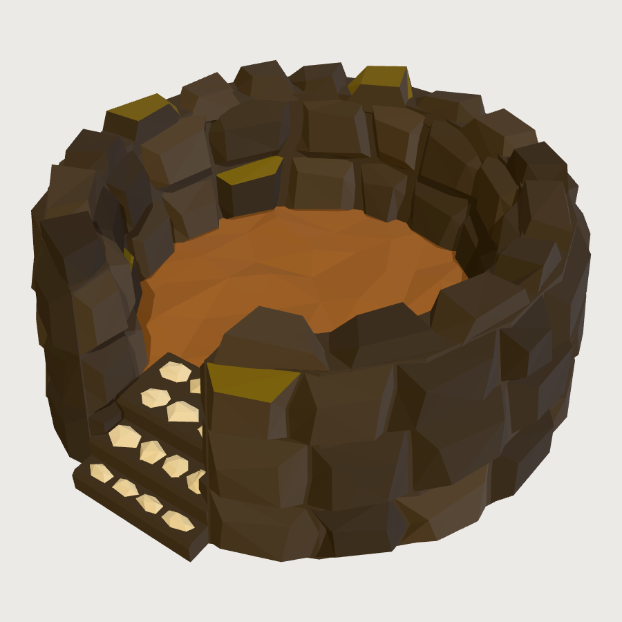 Manavai Garden Pit low-poly 3D model