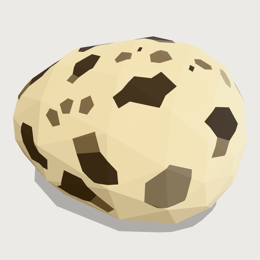 Manutara Egg low-poly 3D model