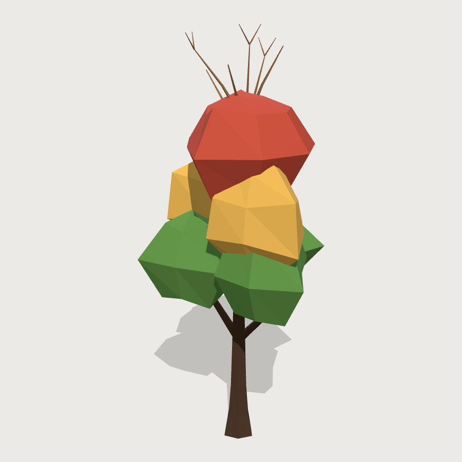 Maple Tree low-poly 3D model