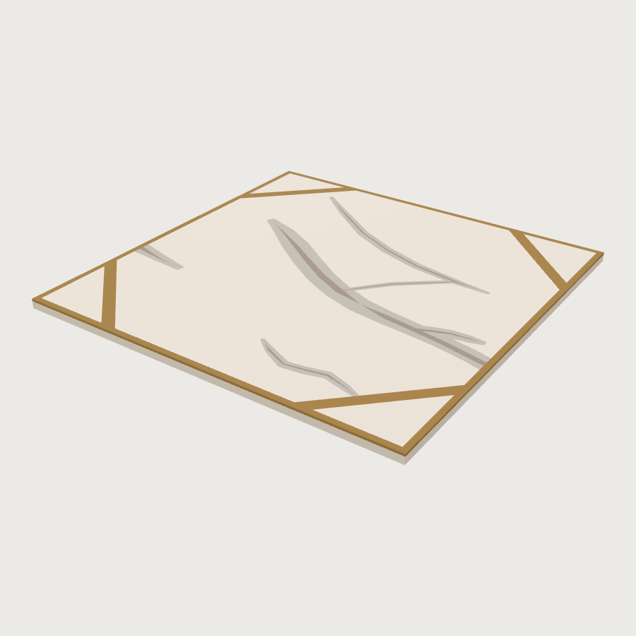Marble Inlay Floor Tile low-poly 3D model