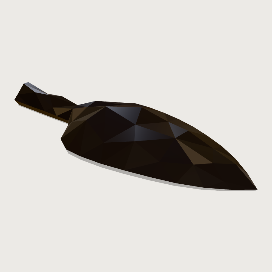 Mata'a Obsidian Blade low-poly 3D model