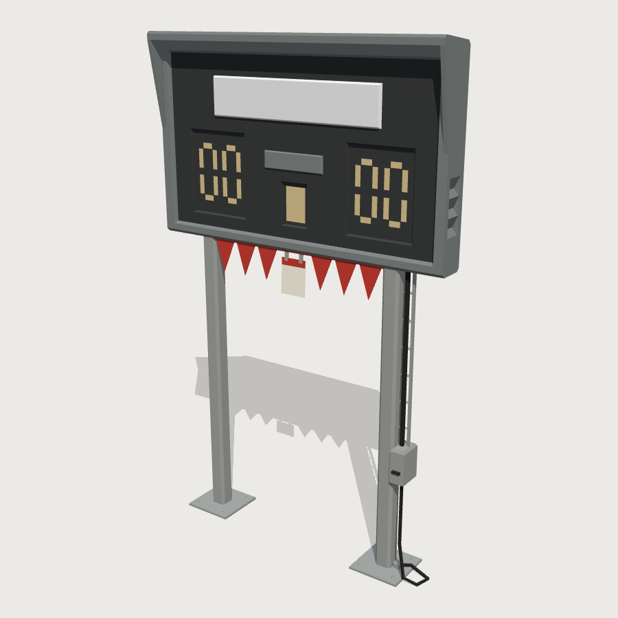 Match Scoreboard low-poly 3D model