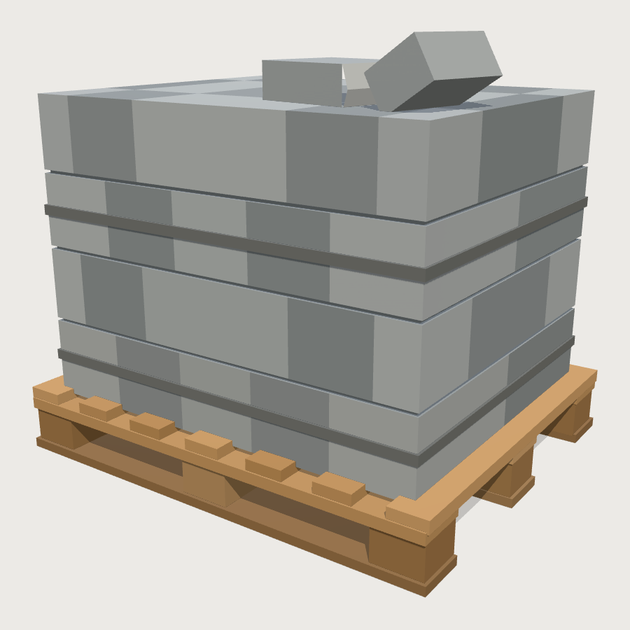 Material Pallet low-poly 3D model