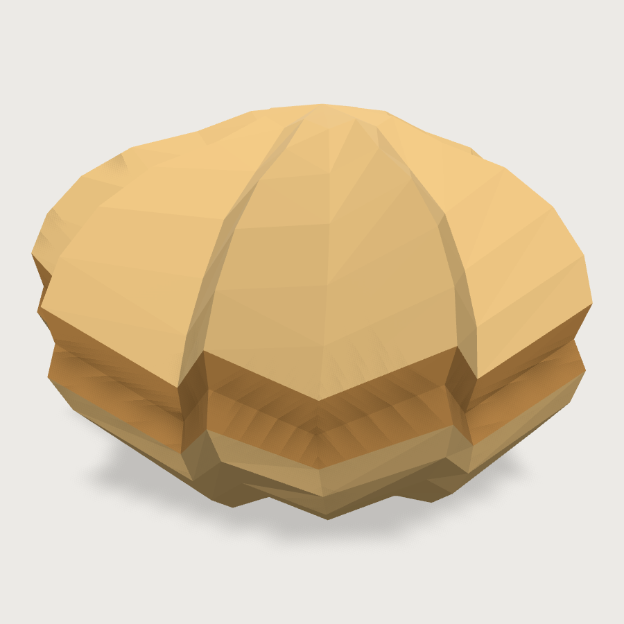 Maxima Clam low-poly 3D model