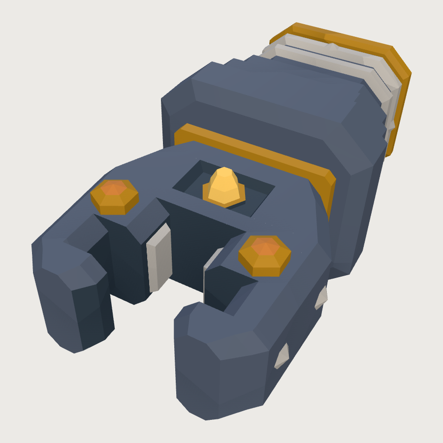 Mechanical Finger Extender Gripper low-poly 3D model