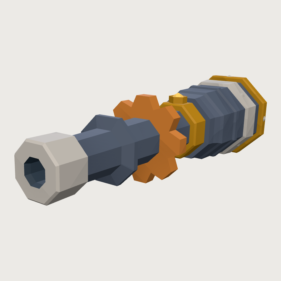 Mechanical Finger Extender Rod low-poly 3D model