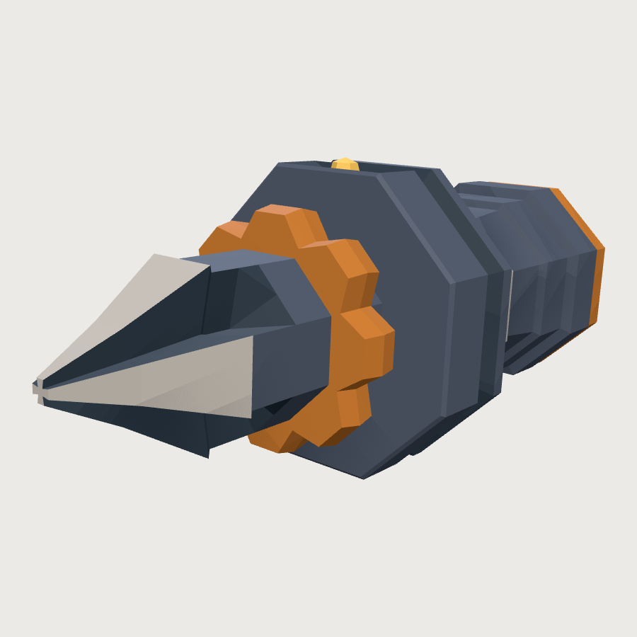 Mechanical Finger Extender Tool Bit low-poly 3D model