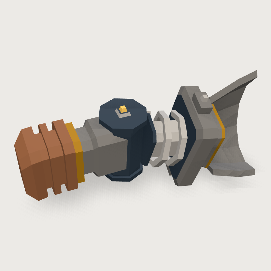 Mechanical Thumb low-poly 3D model