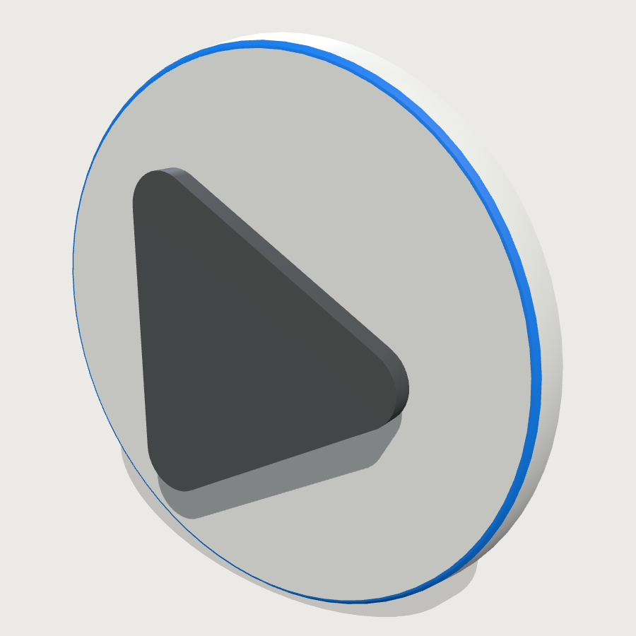 Media Icon low-poly 3D model