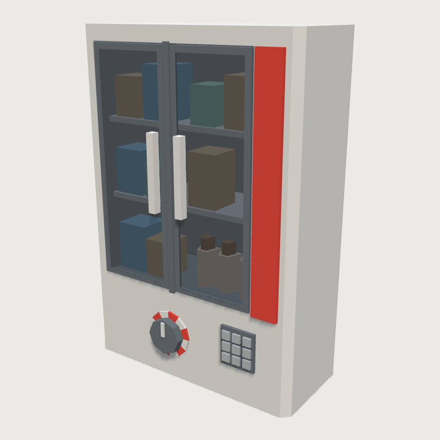 Medicine Cabinet low-poly 3D model