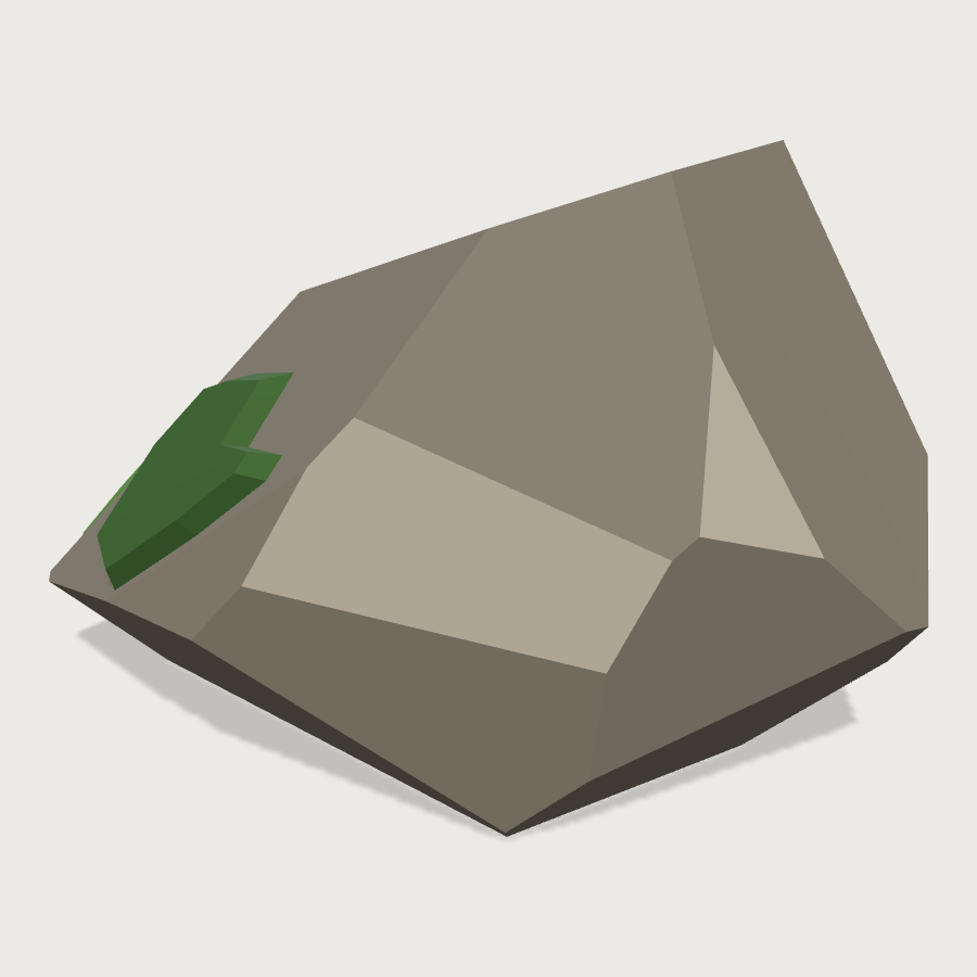 Medium Rock low-poly 3D model