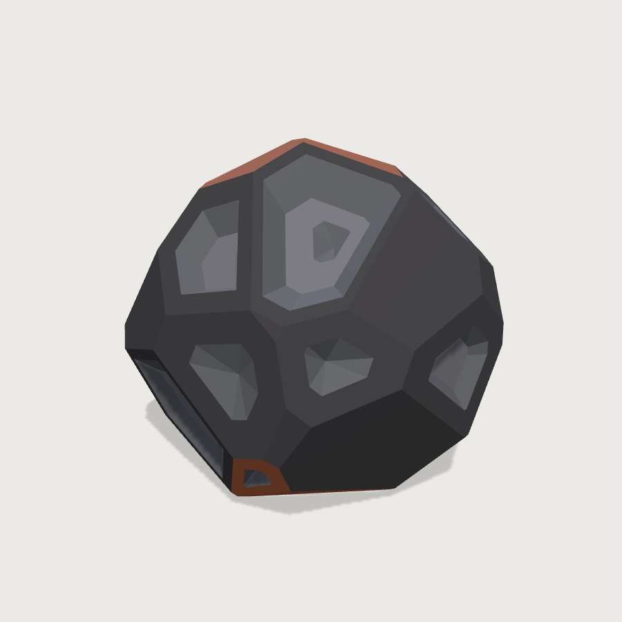 Meteorite low-poly 3D model