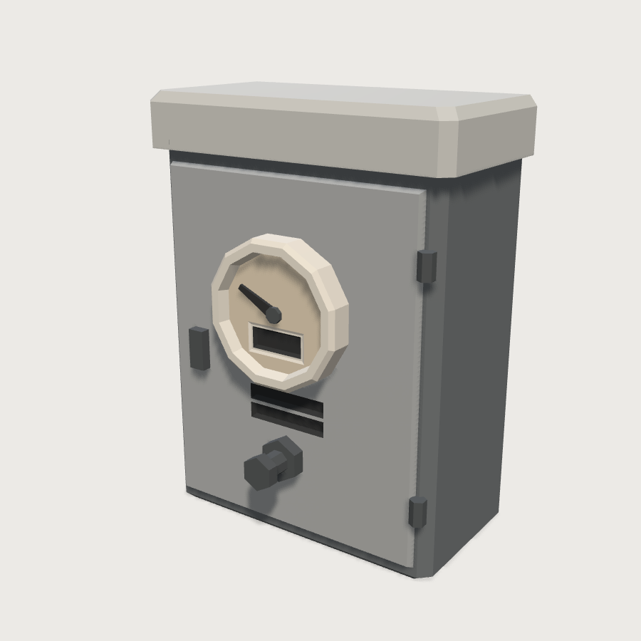 Meter Box low-poly 3D model