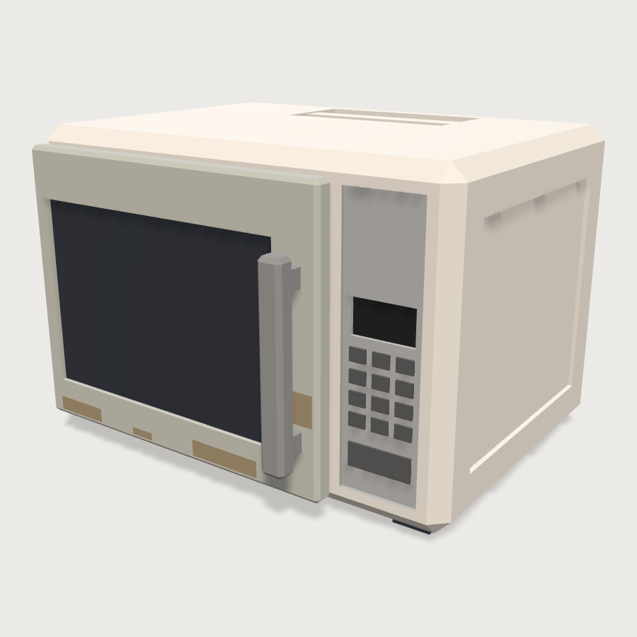 Microwave Oven low-poly 3D model
