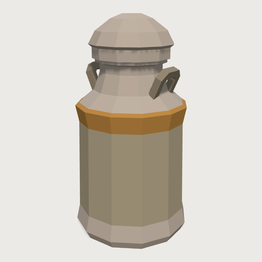 Milk Churn low-poly 3D model
