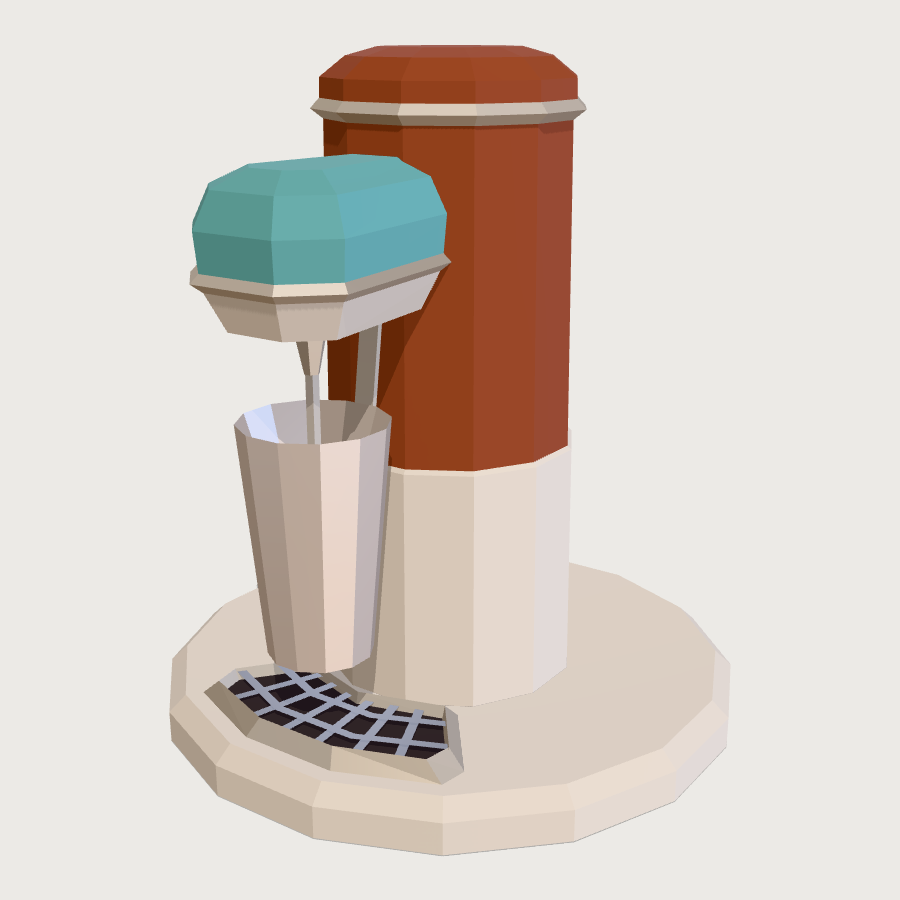 Milkshake Mixer low-poly 3D model