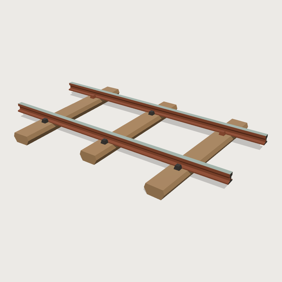 Mine Rail Run low-poly 3D model