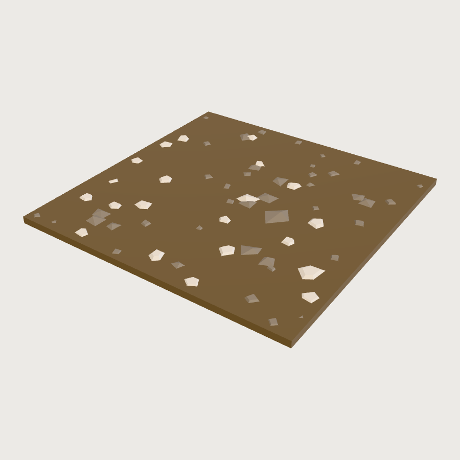 Mine Spoil Gravel Tile low-poly 3D model