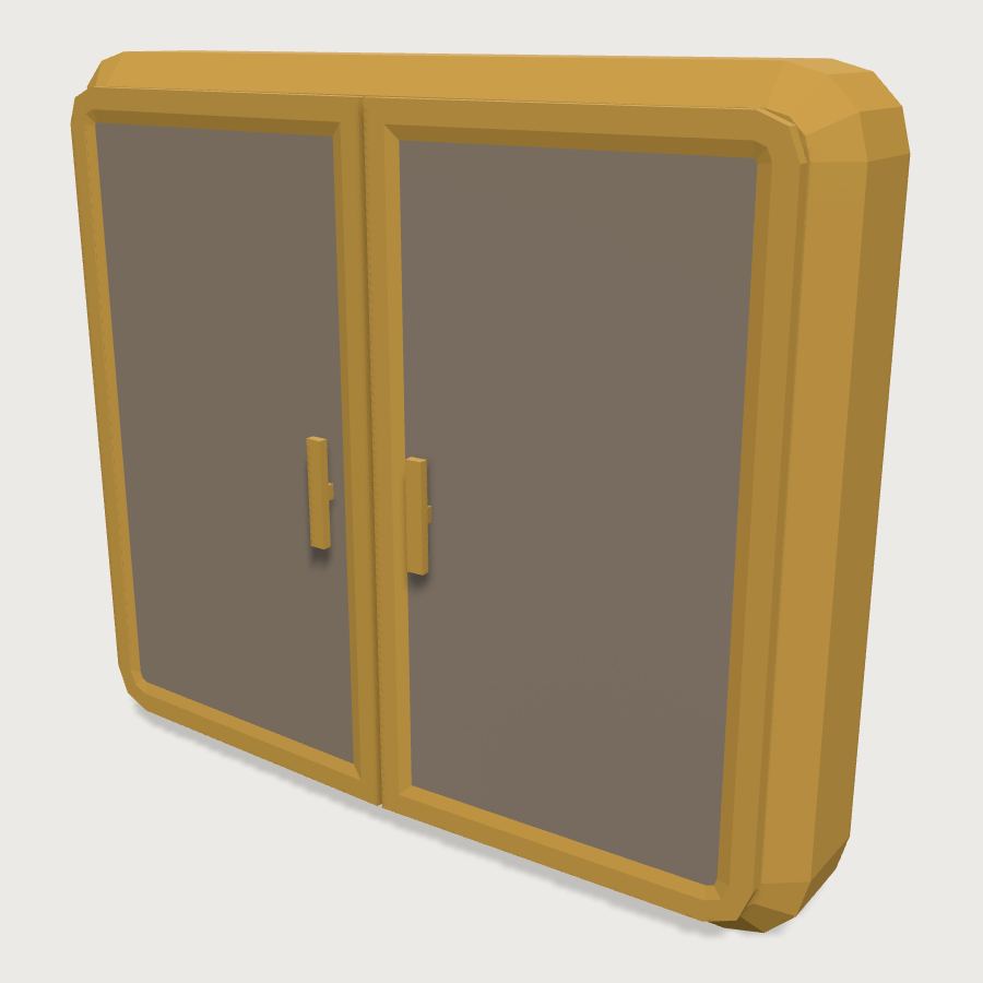 Mirror Cabinet low-poly 3D model