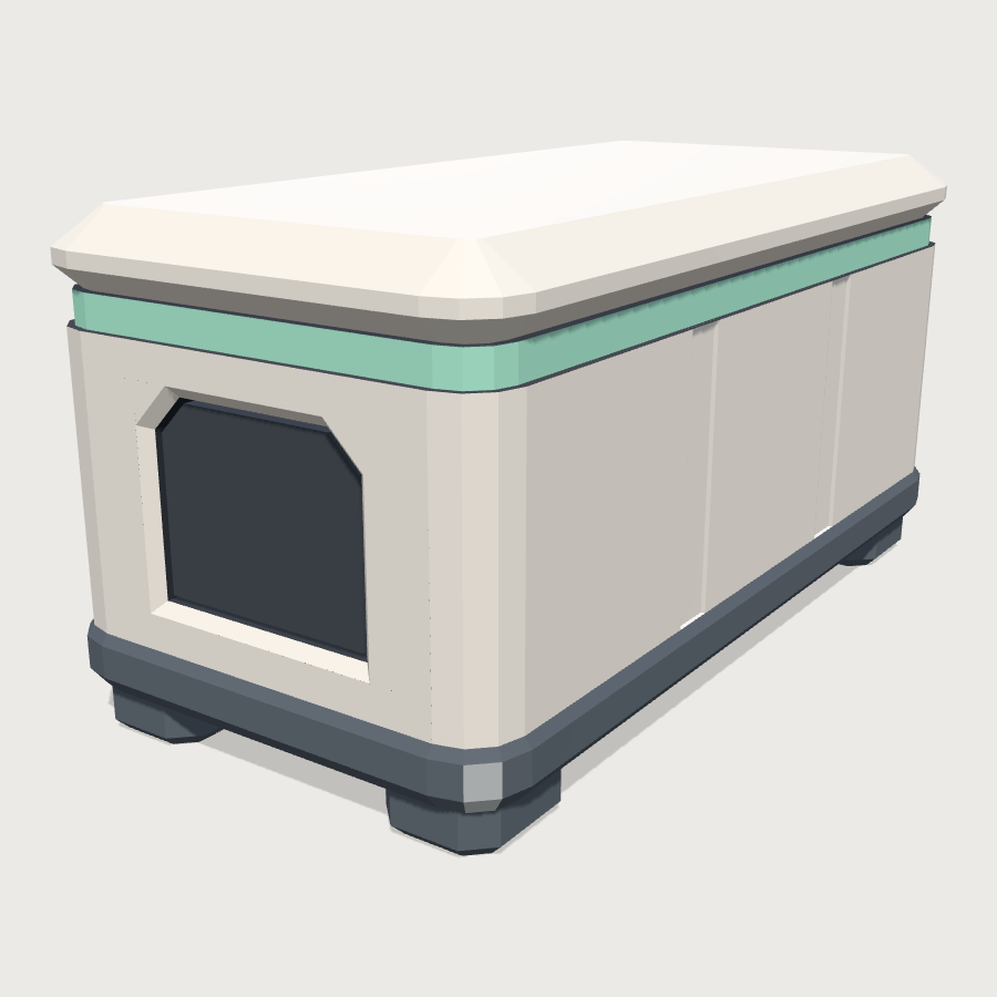 Modular Freight Container low-poly 3D model