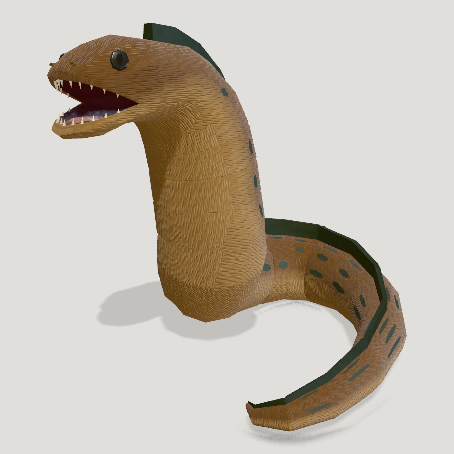 Moray eel HD 3D model