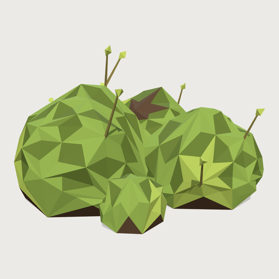 Moss Cushion low-poly 3D model