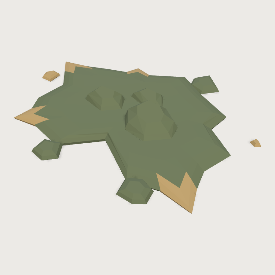 Moss Patch low-poly 3D model