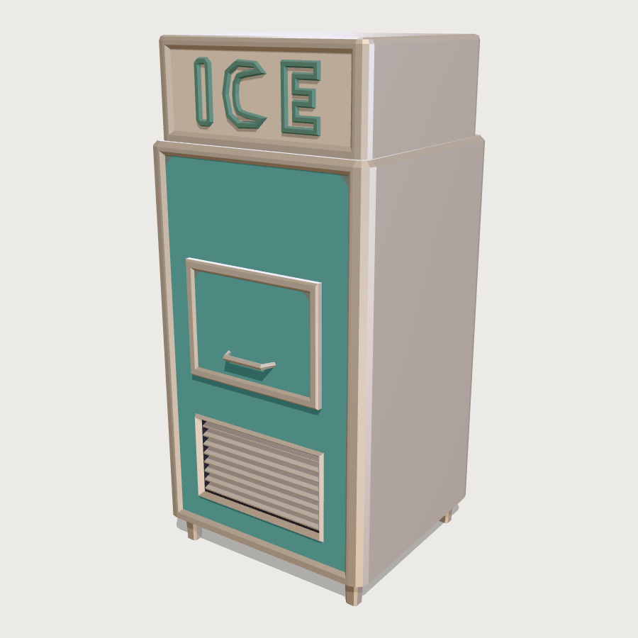 Motel Ice Machine low-poly 3D model
