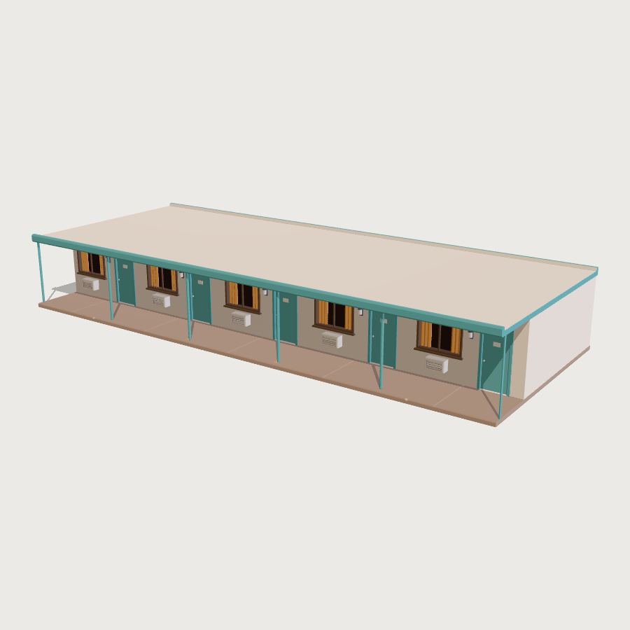 Motel Room Run low-poly 3D model