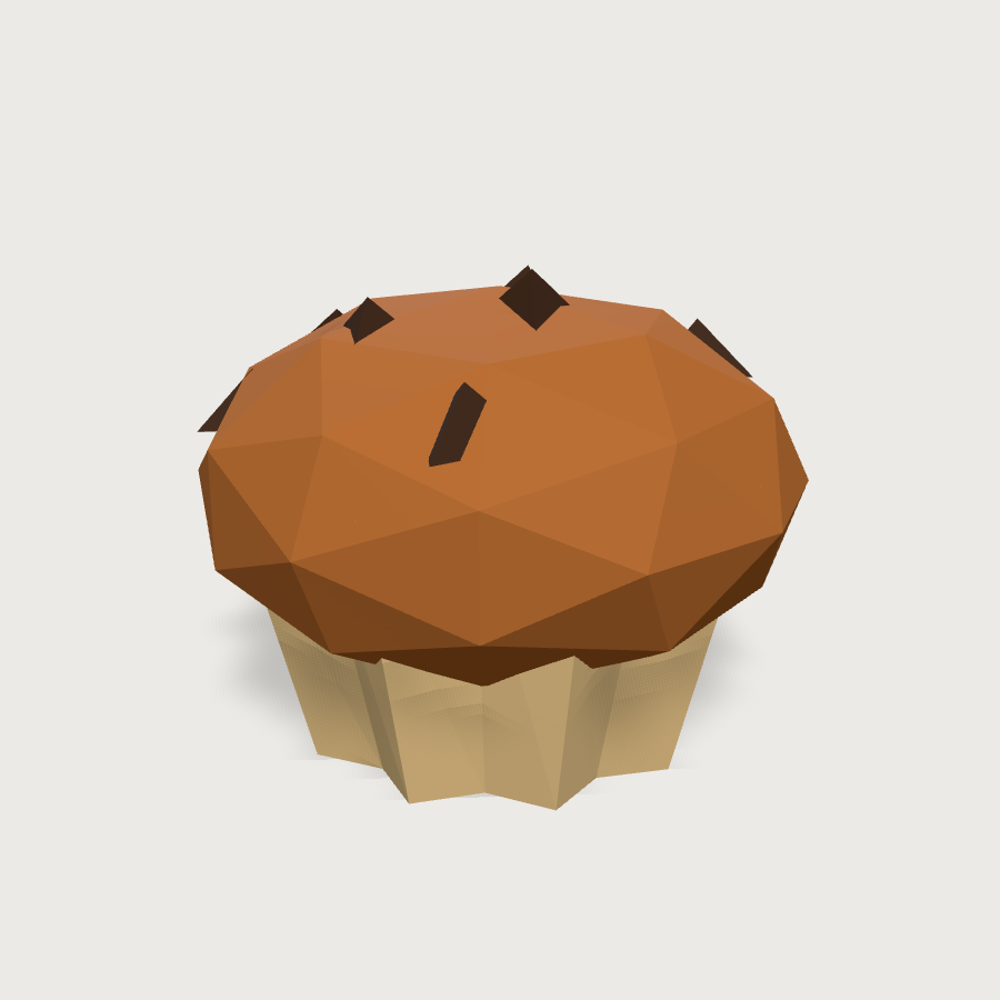 Muffin low-poly 3D model